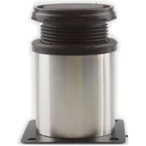 Pieds de meubles réglables en acier inoxydable Pieds de canapé ronds, lot de 4, parfaits pour canapé, canapé, pouf, lit, table basse (hauteur 8 cm) (1/3)