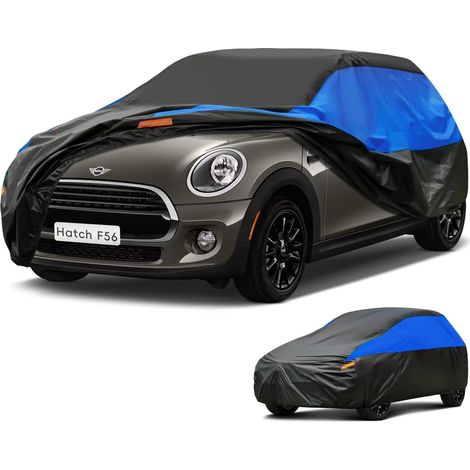 Bâche Voiture Exterieur Respirante, Compatible avec Hatch F56(2014-2024) Housse de Protection Voiture Extérieur, Toutes Saisons Peuvent Tout Gérer Contre Pluie Soleil Poussière.,Taille pour Hatch F56( (1/5)