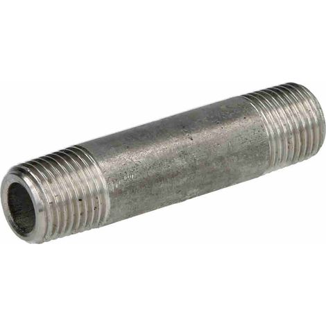 Mamelon fileté Inox à visser MM3/4 - Lg 150 mm
