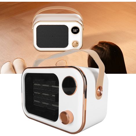 Mini radiateur de bureau avec dispositif anti-basculement, idéal pour les bureaux, les chambres et sous les bureaux - Norme européenne 220 V (1/5)