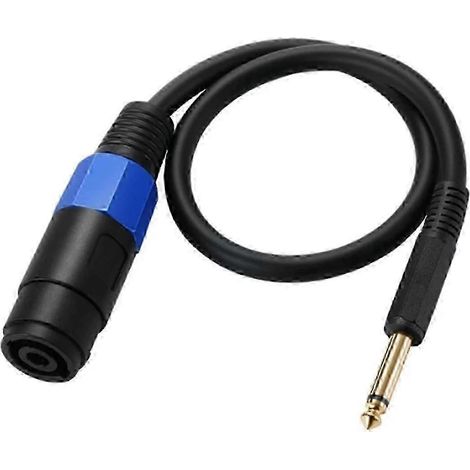 Câble haut-parleur adaptateur jack 6,35 mm mâle vers Speakon femelle, adaptateur Speakon vers mono 6,35 mm, adaptateur jack 6,35 mm vers Twist Lock (1/5)
