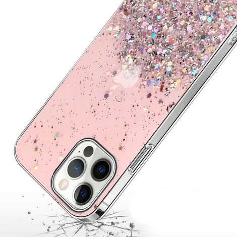 Custodia per iPhone 13 Pro, glitterata, rosa (1/3)