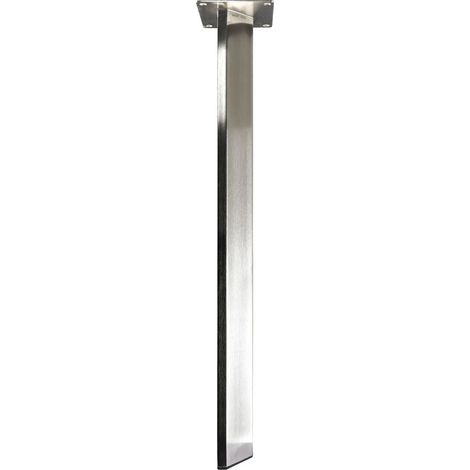 Hettich Tischbein 6,0 x 6,0 x 71 cm Edelstahl-Optik Tischbein