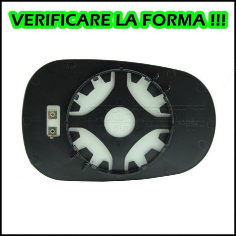 Piastra vetro specchio termico + asferico lato sx-guidatore dacia logan art4433