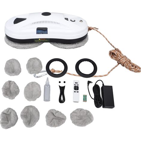 Robot Nettoyeur de Vitres Automatique 2800Pa Aspiration Puissante, Planification Intelligente, 8 Chiffons, Prise UE 100-240VAC, Nettoyage Sans Effort (1/5)