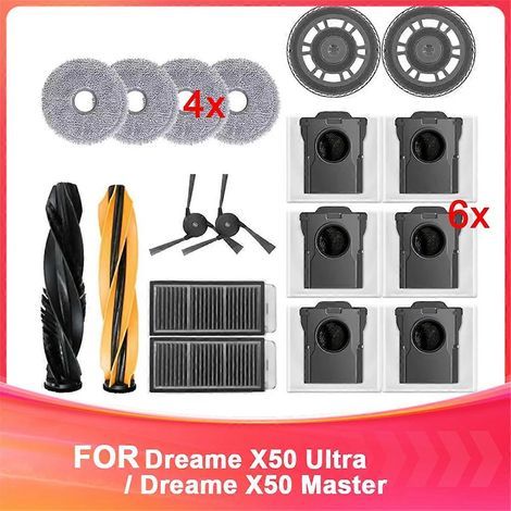 Pour X50 Ultra / X50 Master / L50 Pro Ultra / V50 Ultra Main Side Brosse Filtre Serpillière Bag