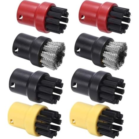 Lot de 8 buses rondes de 4/8 pièces pour nettoyeur vapeur Karcher SC, buses en nylon et acier inoxydable (1/5)