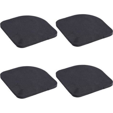 Lot de 4 plaques anti-vibrations pour machine à laver ou réfrigérateur - Noir (1/3)