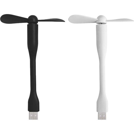 Ventilateurs USB,Petit ventilateur,USB petit ventilateur, 2 pcs Ventilateur USB Portable,Ventilateur USB Réglable à 360°, Silencieux Ventilateur,USB Ventilateur Portable Rechargeable de Poche