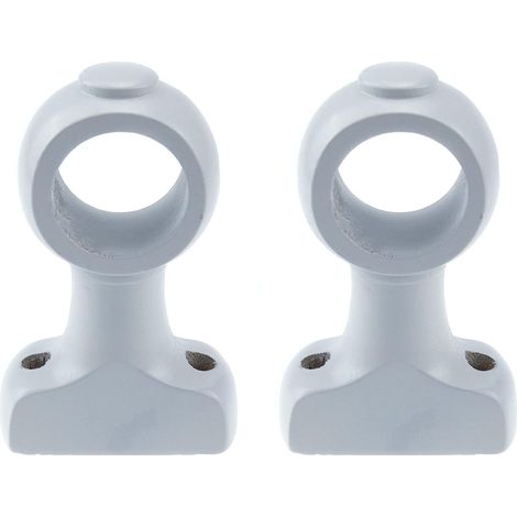 Juego de 2 soportes de madera para barras de cortina, para barras de 3,8 cm (blanco) (1/4)