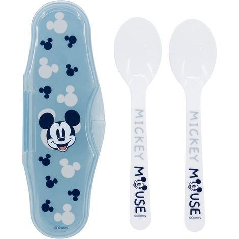 STOR Set due cucchiai Bambini Mickey Mouse in plastica senza BPA lavabili (1/5)