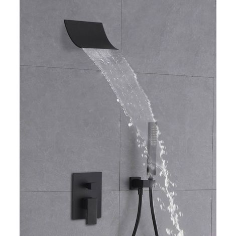 Rociador y ducha teléfono Cascade en negro sólido