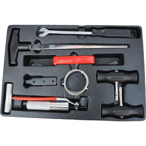 Lot de 7 outils de démontage de pare-brise pour l'entretien des véhicules sans moteur - Facile à utiliser - Réparation de pare-brise de voiture (1/5)