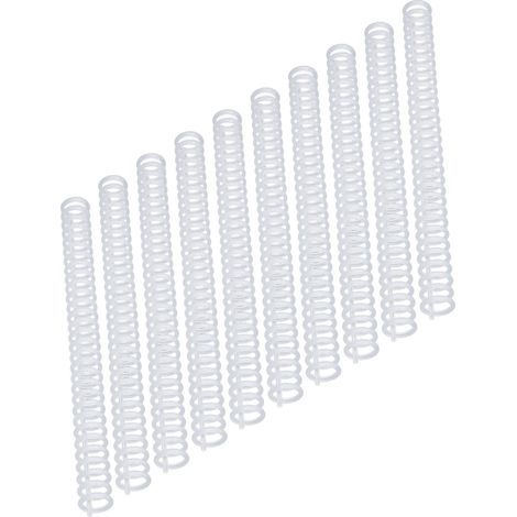 10 spirales de reliure plastique 19 mm, 30 anneaux, capacité 150 feuilles, pour papier A4 B5 A5, transparentes, lot de 10 (1/5)