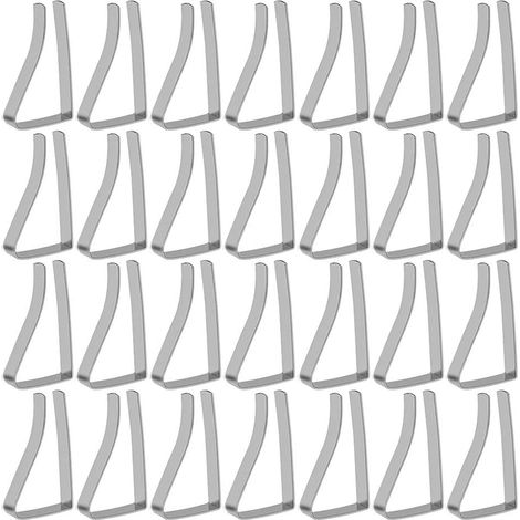 24Pcs Pince Nappe de Table Exterieur Intérieur en Acier Inoxydable (1/5)