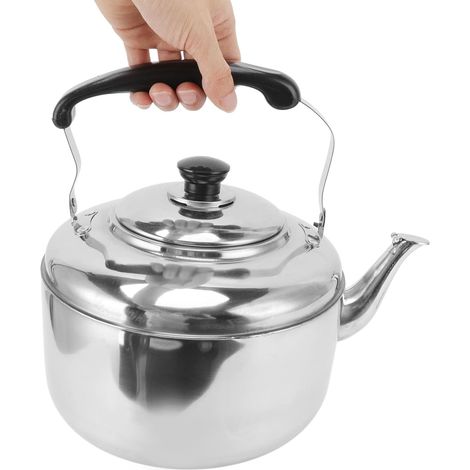 Tea Kettle, 5,5 L de Grande capacité Anti-Acier Inoxydable poignée Confortable Bouilloire, pour cuisinière à gaz cuiseuse (1/5)