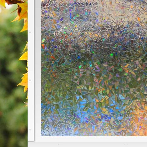 1 Film pour vitres,effet arc-en-ciel,intimité,anti-UV,décoration fenêtre,salon chambre (1/5)