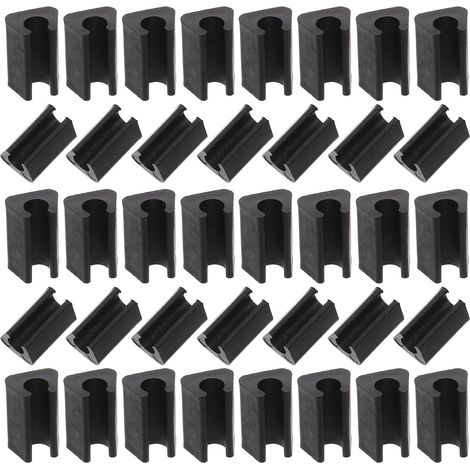 Patins de protection noirs en plastique pour pieds chaise, lot 100, (1/5)