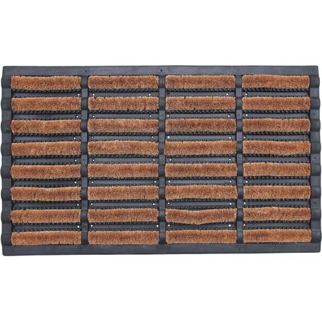 Zerbino porte cocco antiscivolo assorbente 45x75 cm marrone (1/5)