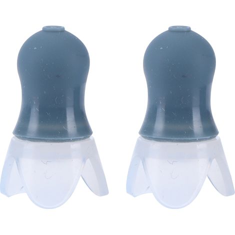 Bouchons d'oreilles silicone étanches natation, réduction bruit avion, gris avec flacon noir étanche (1/5)