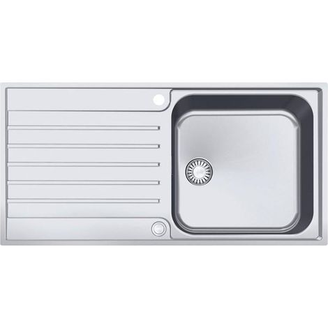 Franke Einbauspüle Argos AGX 211-100 Edelstahl, Druckknopfventil (1/3)