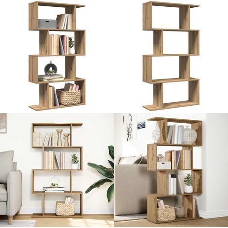 Raumteiler-Bücherregal 4 Böden Artisan-Eiche 70x24x129 cm - Bücherregal - Wohnzimmermöbel (1/5)