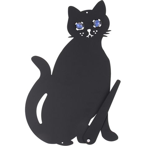 Katzenscheuche / Blechkatze 30 cm mit reflektierenden Augen