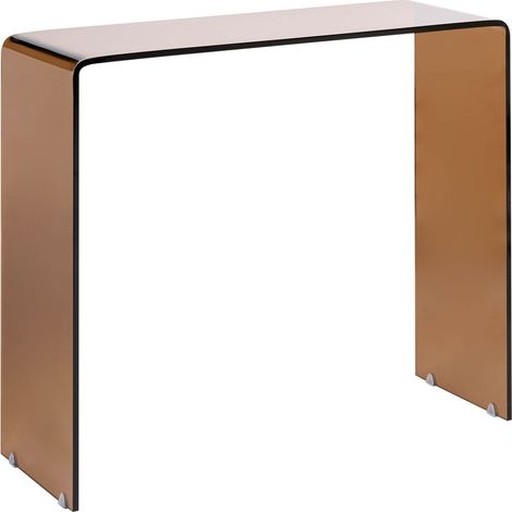 Konsolentisch KENDALL Sicherheitsglas Braun