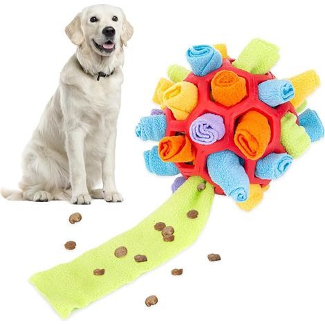 Balle à Renifler pour Chien, Tapis à Renifler Ballon pour Chiens Jouet Interactif pour Chien de L'anxiété Jouet à Renifler pour Chien pour Petit Moyen Grand Chien Soulagement (1/4)