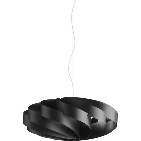 Lampadario Moderno Flat Polilux ® Nero E Metallo Cromo 3 Luci E27