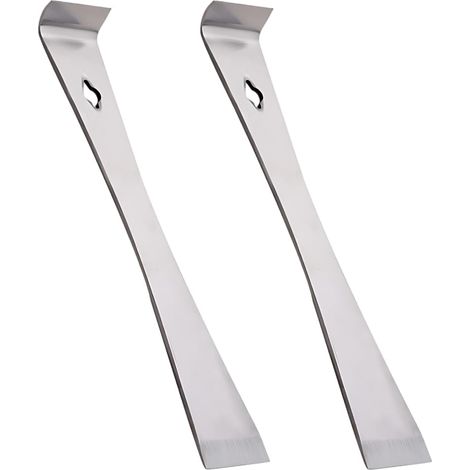 Ensemble de Grattoirs a Levier,2 Pièces Outil de Retrait de Plinthes en Acier Inoxydable avec Trou de Suspension pour Rénovation de Cuisine,Grattage,Traction,Levage (1/5)