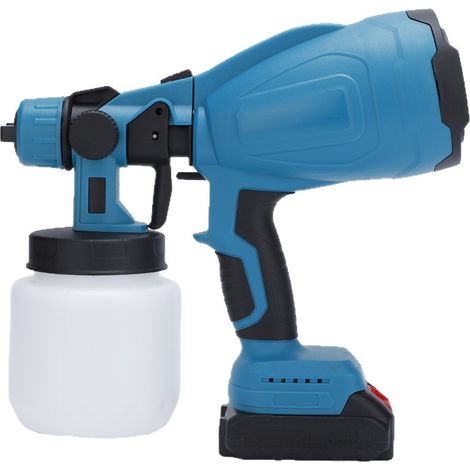 Pistolet à peinture électrique alimenté par batterie lithium-ion, machine à pulvériser la peinture latex, outil électrique à haute atomisation (1/4)
