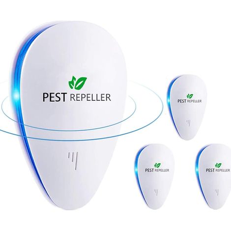 Ultrasonic Mosquito Repellent, 4-Pack Ultrasonic Rodent and Insect Repellent, Ultrasonic Pest Repellent & Mosquito Repellent, Anti-Insect, Ants, Rats - 100% Harmless (1/5)