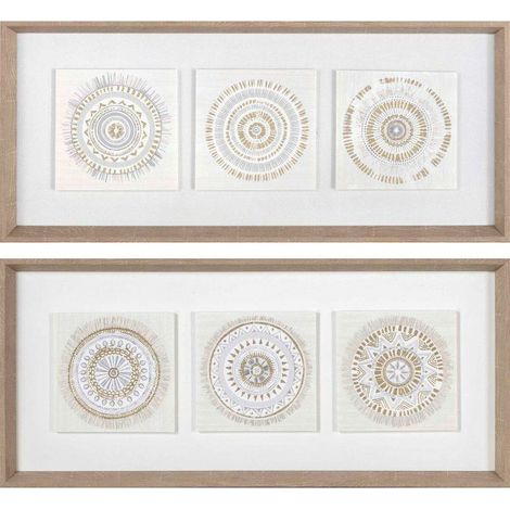 Bild dkd home decor 61 x 3,8 x 26 cm 63,5 x 4 x 28,6 cm Skandinavische Kreise (2 Stück) (1/3)