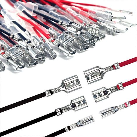 30 cosses femelles pour fils de haut-parleur, 2,8/4,8/6,3 mm (1/5)