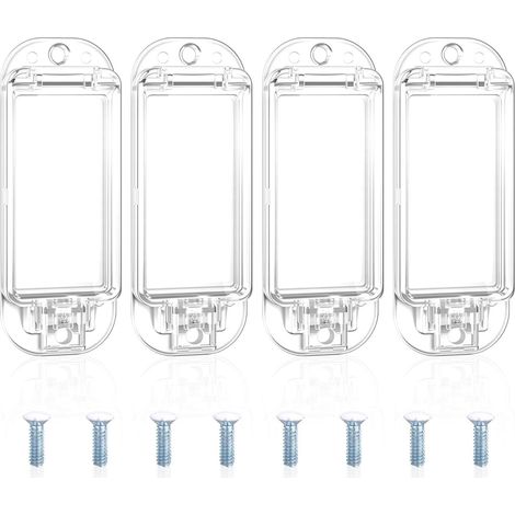 4pcs Protection Interrupteur Lumière Couverture, Sécurisé Enfant Bascule Interrupteur Protège avec Vis Bébé Sécurité Verrou Plaque (1/5)