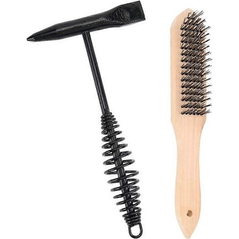 Marteau à piquer indispensable pour le soudage, outil manuel avec brosse métallique pour le soudage (1/5)