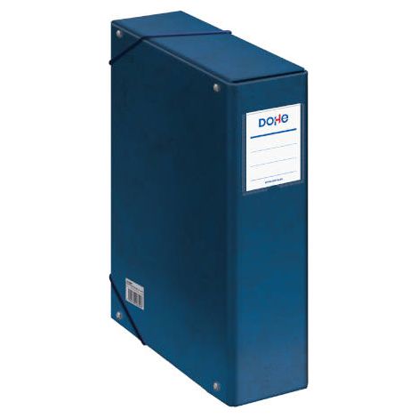Boîtes à projets en carton doublé dos 9 cm bleu avec étiquette 245x350x90 dohe