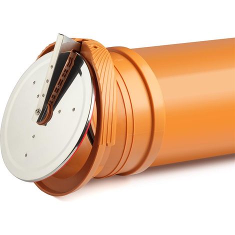 airfit Rohrendklappe DN 250, orangefür erdverlegte Rohre