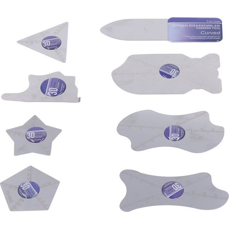 8 pièces spatule en acier inoxydable, outil de levier ultra fin réutilisable pour écran LCD incurvé, kit de réparation téléphone (1/5)