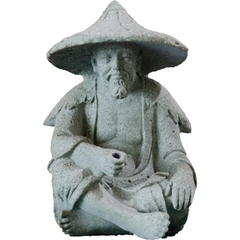 Mini statue de pêcheur en résine pour aquarium ou fontaine. Figurine vintage. (1/5)