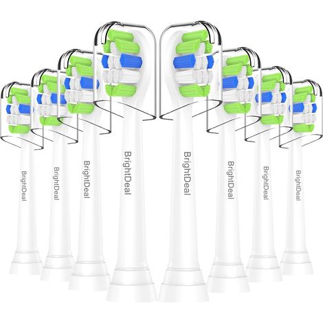 8 Brossettes de Rechange - Têtes Compatibles avec HealthyWhite, EasyClean - Blanc (1/5)