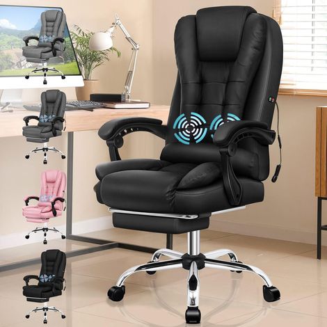 Bürostuhl Gaming Stuhl Computerstuhl Exavior Schwarz 2 Punkt Massage (1/5)
