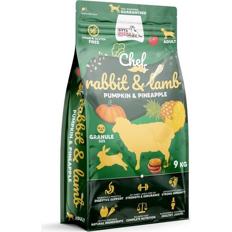 SYTA MICHA Trockenfutter per Cani con Coniglio, Agnello, Zucca e Ananas � 9kg