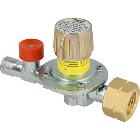 GOK régulateur de pression moyenne PS 16 bar12 kg/h,Comb.A x3/8 LH-KN 0,5-4,0 bar