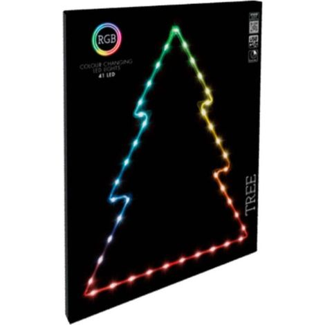 Weihnachtsbaum mit 41 RGB-LEDs, 48 x 60 cm