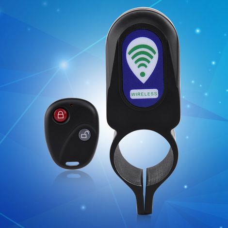 Alarme antivol de sécurité avec télécommande sans fil en ABS noir et alarme vibrante. (1/5)