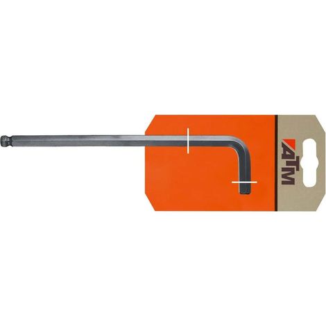 Chiave a brugola per bancomat da 2,5 mm x 58,5 mm in blister dal design ergonomico e resistente.