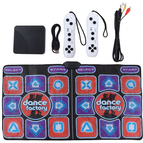 2 Tapis de danse électronique, PVC pliable, flèches lumineuses, câble AV intégré, jeux musicaux TV PC (1/5)