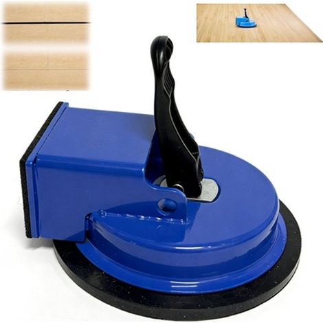 Ventouse avec poignée pour pose de stratifié et parquet, outil de levage et d'installation pour revêtements de sol, kit de réparation pour salon et chambre, bleu (1/5)